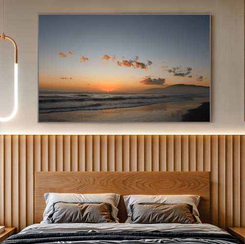 Quadro Sol Nascente na Praia de Laguna Por Cida Hoffmann