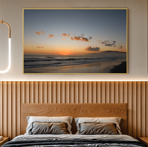 Quadro Sol Nascente na Praia de Laguna Por Cida Hoffmann