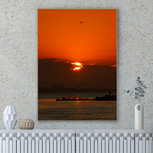 Quadro Sol Poente em Laguna Por Cida Hoffmann
