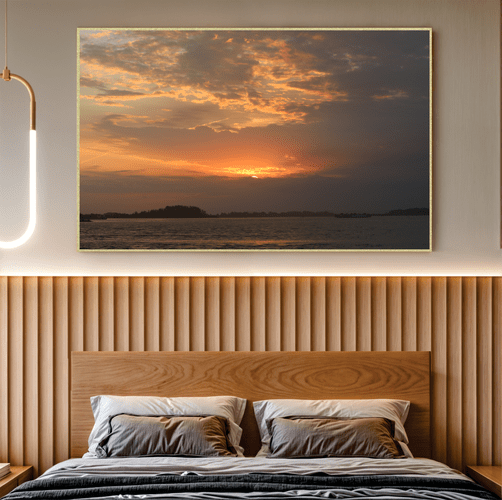 Quadro Sol Poente em Laguna Por Cida Hoffmann