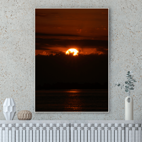 Quadro Sol Poente em Laguna Por Cida Hoffmann