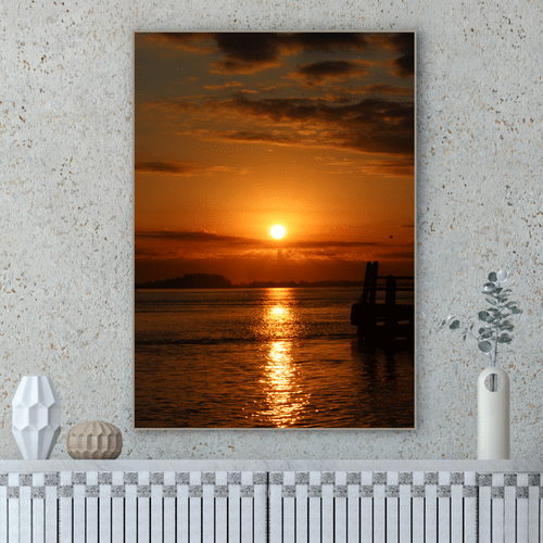 Quadro Trapiche ao Pôr do Sol Por Cida Hoffmann