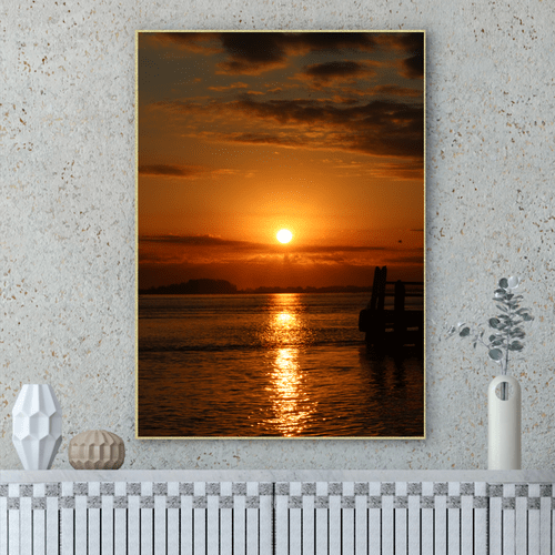 Quadro Trapiche ao Pôr do Sol Por Cida Hoffmann