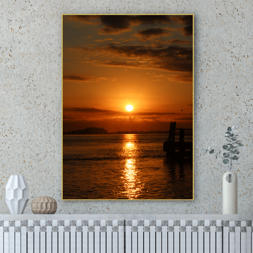 Quadro Trapiche ao Pôr do Sol Por Cida Hoffmann