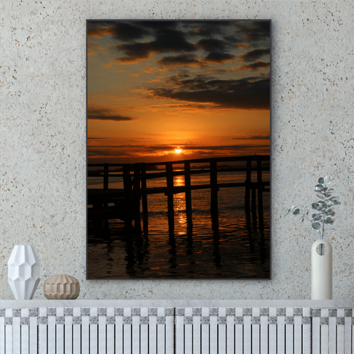 Quadro Trapiche ao Pôr do Sol Por Cida Hoffmann