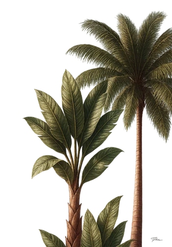 Quadro Tropical Sereno com Moldura A02 Por Estúdio Flora