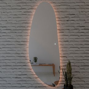 Espelho Decorativo Orgânico Hermes P, M e G Light LED com Botão Touch