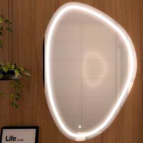 Espelho Decorativo Orgânico Apolo P, M e G Elegance LED com Botão Touch