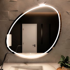 Espelho Decorativo Orgânico Ares P, M e G Elegance LED com Botão Touch