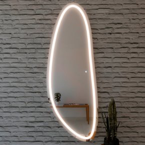 Espelho Decorativo Orgânico Hermes M e G Elegance LED com Botão Touch
