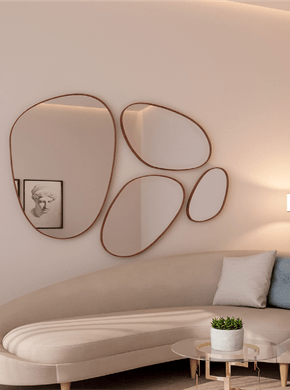 Espelho Decorativo Orgânico Moscou com Moldura