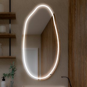 Espelho Decorativo Orgânico Zeus P, M e G Elegance LED com Botão Touch