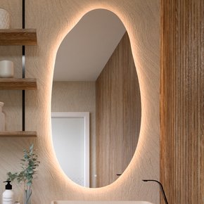 Espelho Decorativo Orgânico Zeus P, M e G Light LED com Botão Touch