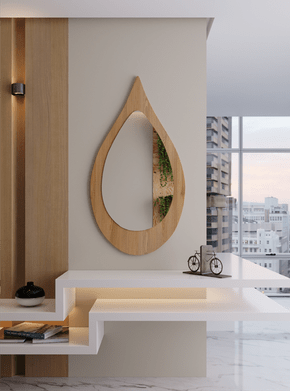 Espelho Decorativo Orgânico Zurique com Moldura 660x1250mm