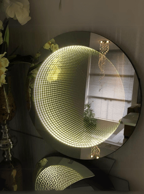 Espelho Decorativo Redondo Infinity com LED 850mm