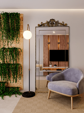 Espelho Decorativo Reto Dublin B35 com Moldura 1020x2250mm