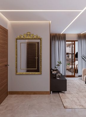 Espelho Decorativo Reto Dublin B40 com Moldura 770x1270mm