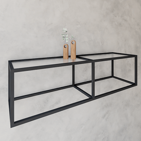 Estrutura Bancada Aérea Industrial com Prateleira 1478x400mm