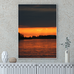 Quadro Céu Alaranjado Por Cida Hoffmann