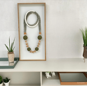 Quadro Colar Verde 500x1100mm Por Sidnei Schwanck
