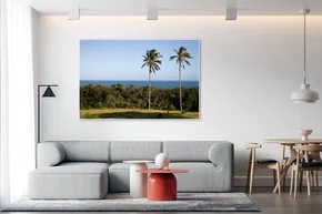 Quadro Coqueiros e o Mar Por Ivan Araújo