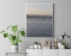 Quadro Embarcação no Final de Tarde em Florianópolis Por Ivan Araújo