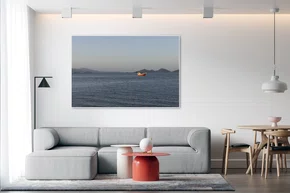 Quadro Embarcação no Final de Tarde em Florianópolis Por Ivan Araújo