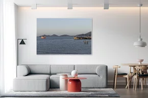 Quadro Embarcação no Final de Tarde em Florianópolis Por Ivan Araújo