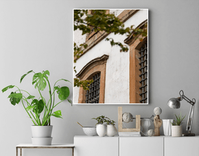 Quadro Fachada Amarela e Branca Por Ivan Araújo