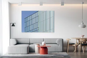 Quadro Fachada Contemporânea em Dia de Céu Azul Por Ivan Araújo