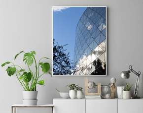 Quadro Fachada Contemporânea Espelhando o Céu Por Ivan Araújo