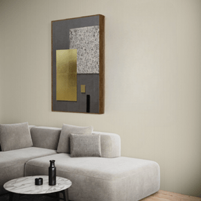 Quadro Formas e Texturas Folha de Ouro