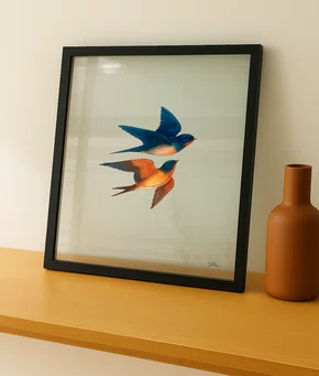 Quadro Instante a Dois com Moldura A25 Por Estúdio Flora