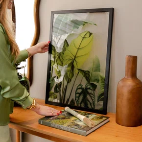 Quadro Jardim Suspenso com Moldura A25 Por Estúdio Flora