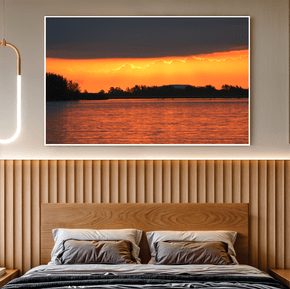 Quadro Céu Alaranjado Por Cida Hoffmann