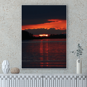 Quadro Céu Alaranjado Por Cida Hoffmann