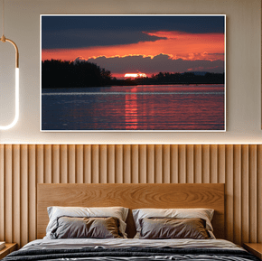 Quadro Céu Alaranjado Por Cida Hoffmann