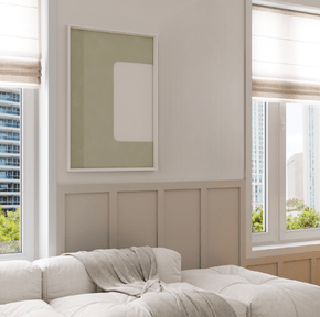 Quadro Linho Ocre com Vidro 700x1000mm