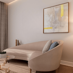 Quadro Mármore Off White Folha de Ouro