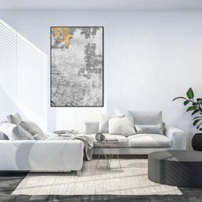 Quadro Mármore Preto Folha de Ouro