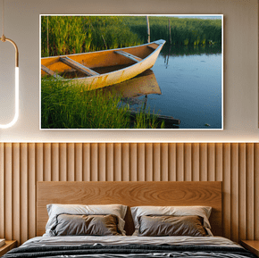 Quadro o Barco e a Lagoa Por Cida Hoffmann