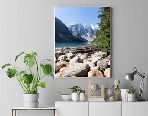 Quadro Paisagem Diante do Lago Moraine Por Ivan Araújo