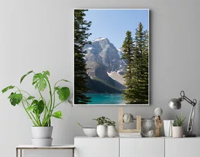 Quadro Paisagem Diante do Lago Moraine Por Ivan Araújo