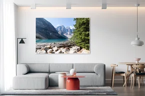 Quadro Paisagem Diante do Lago Moraine Por Ivan Araújo