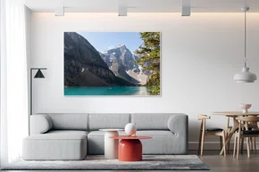 Quadro Paisagem Diante do Lago Moraine Por Ivan Araújo