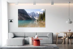 Quadro Paisagem no Lago Moraine Por Ivan Araújo