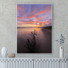 Quadro Pássaros no Nascer do Sol em Laguna Por Cida Hoffmann