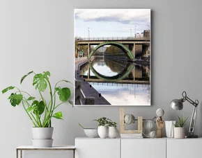 Quadro Ponte Espelhada nas Águas do Canal Rideau Por Ivan Araújo