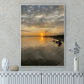 Quadro Nascer do Sol na Lagoa Por Cida Hoffmann