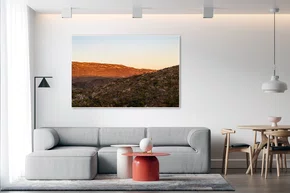 Quadro Serra Iluminada Pelo Pôr-do-Sol em Lapinha da Serra Por Ivan Araújo